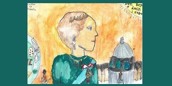 Grund Astrolabe Kabelbane Se børnenes portrætter af dronningen